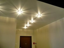 Применение светодиодных ламп в натяжных потолках