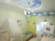 Натяжной потолок в детской комнате - Фото 1